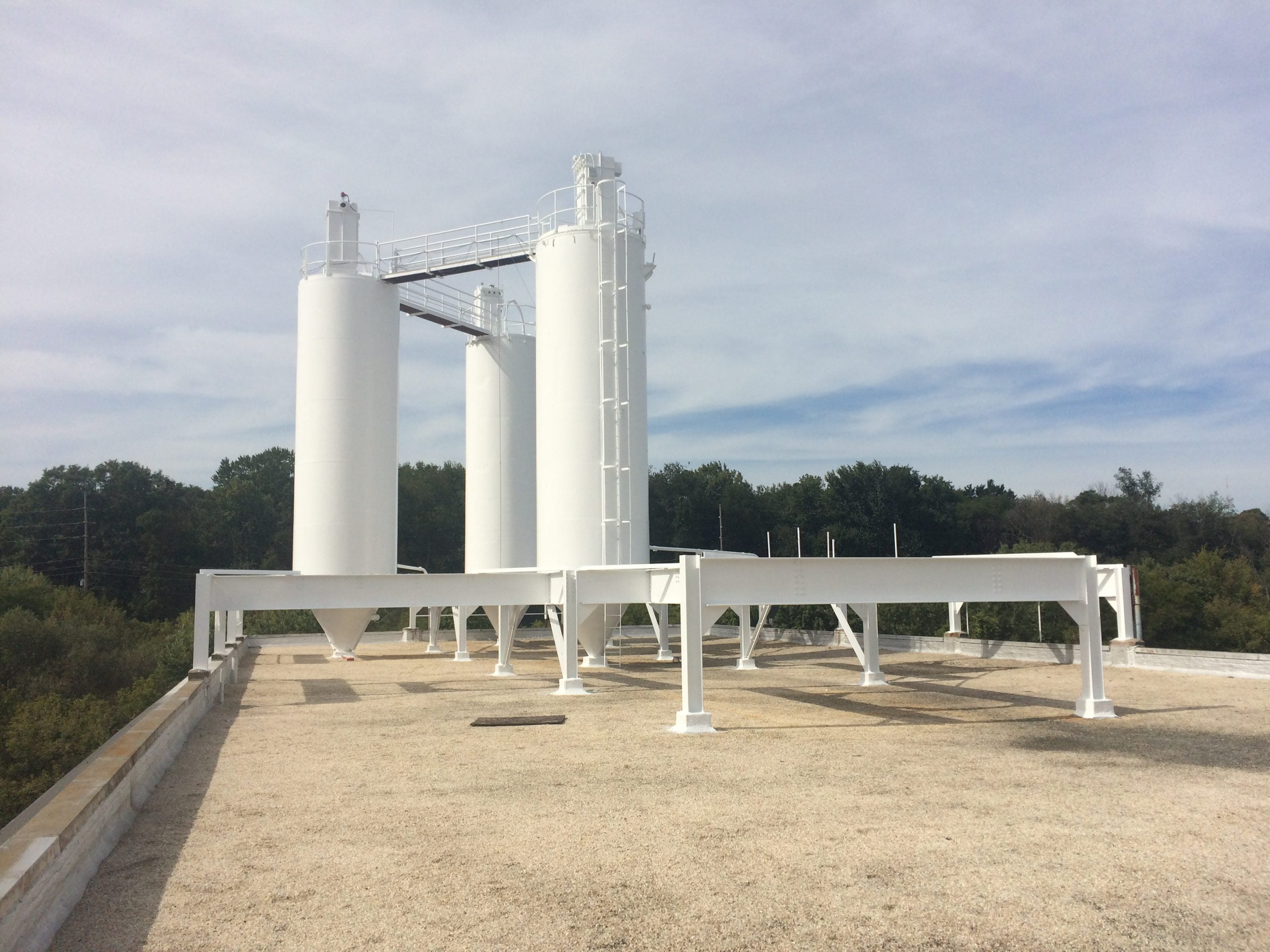 Liquid Storage Tanks After Dry Ice Blasting And Industrial Painting And Restoration