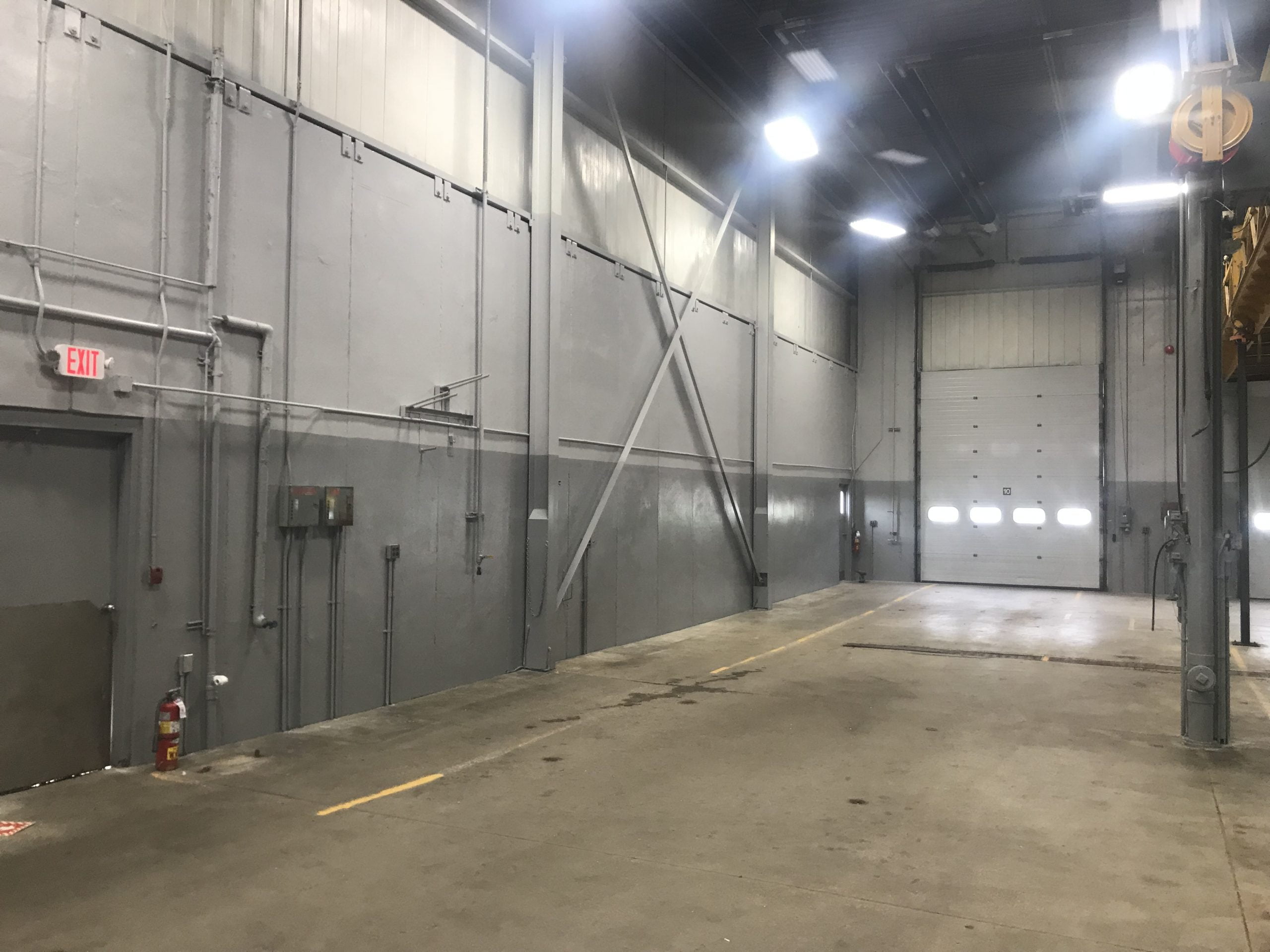 Commercial Garage After Commercial Painting, Industrial Cleaning, And Dry Ice Blasting