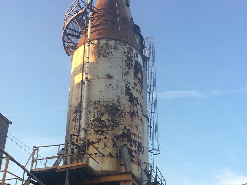 a close up of a tower